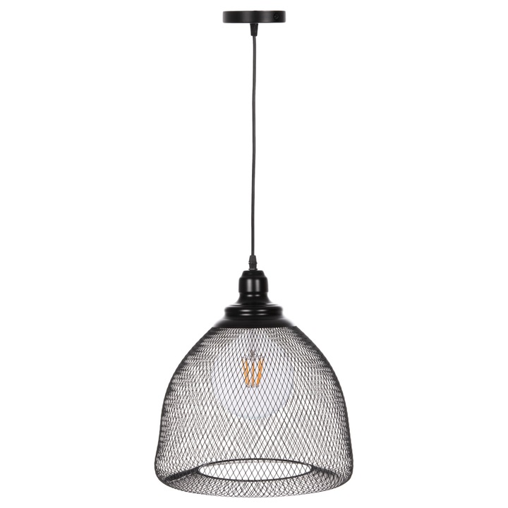 Лампа Puzzle-home HM4100, Черен, Метал, Φ32x137Hcm