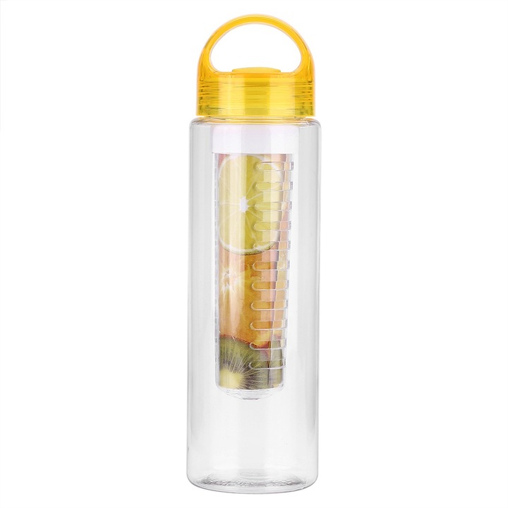 Бутилка за вода Fruit Infuser 700 ml, Mmgoqqt, пластмаса, преносима