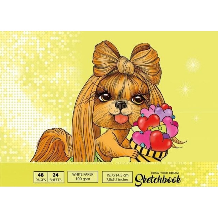 Bloc de desen Fresh, 197x145mm, 100g/m²