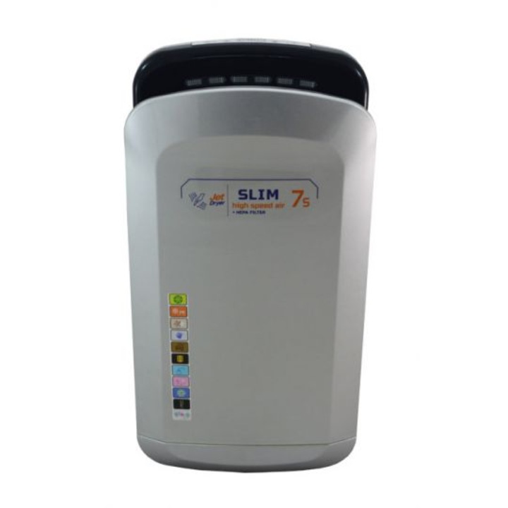 Kézszárító, szenzoros, JetSlim, 1800W, szürke, hepa szűrő