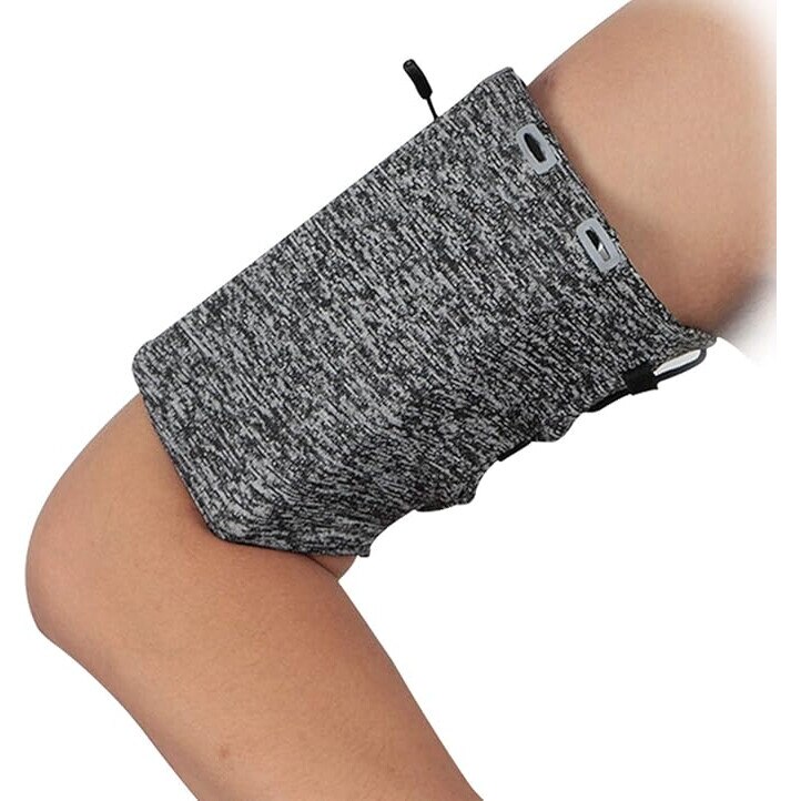 Husa banderola telefon pentru brat/mana alergat, JENUOS®, yoga, plimbari, sala, marimea M, gri
