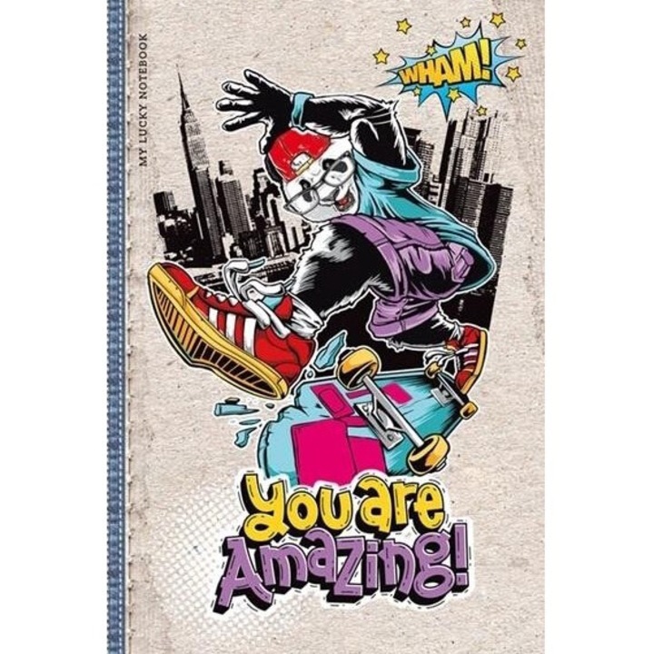 Agenda Fresh Panda, 64 vonalas oldal, 143x210mm, Panda