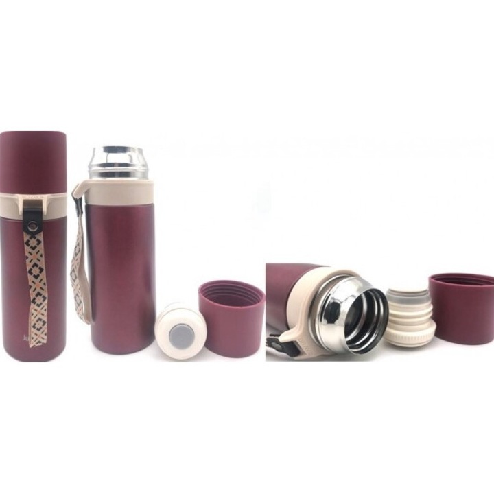 Termos Fresh, 350ml, duble pereti, capac cana, sliwkowy, 211x69x69 mm