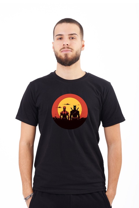 Tricou pentru barbati personalizat cu imagine deadpool and wolverine graphic