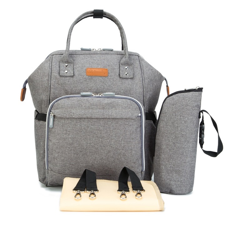 Geanta multifunctionala pentru mamici TGBLNTS, gri