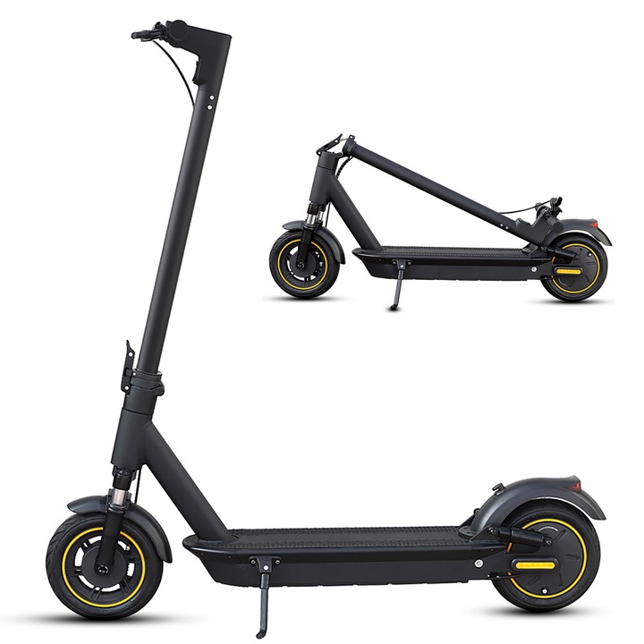 Elektromos roller JUICEASE ESMAX, Max 35km/h, 42V, 14.5AH, 1000W, 10", Autonómia 45km, Maximális terhelés 120 kg, APP, Összecsukható, Sebességbeállítások 3, Fekete