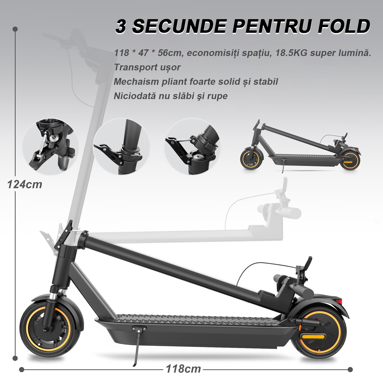 Trottinette électrique JUICEASE Pour Adulte - 31 Km/h, 350W, Noir