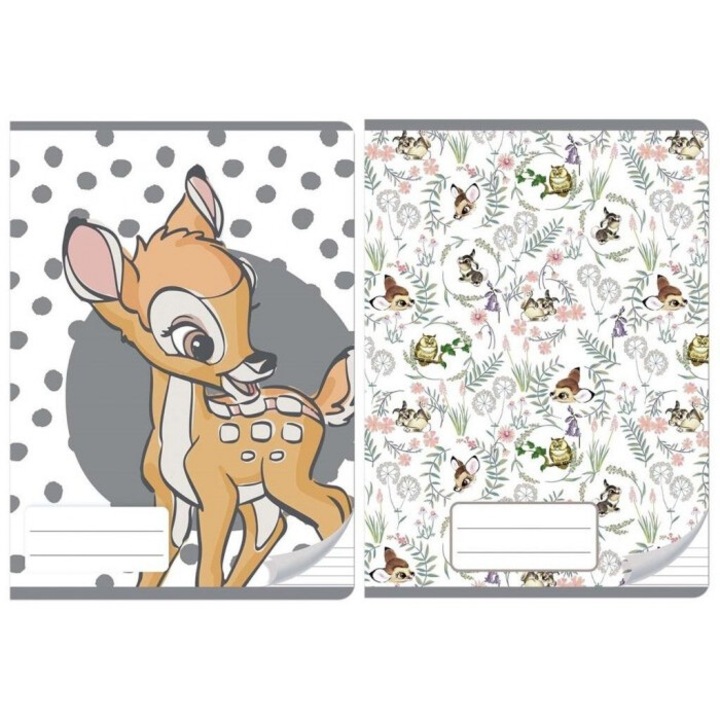 Set 10 caiete A5, Beniamin, Bambi, liniate, 32 file, 212x149mm