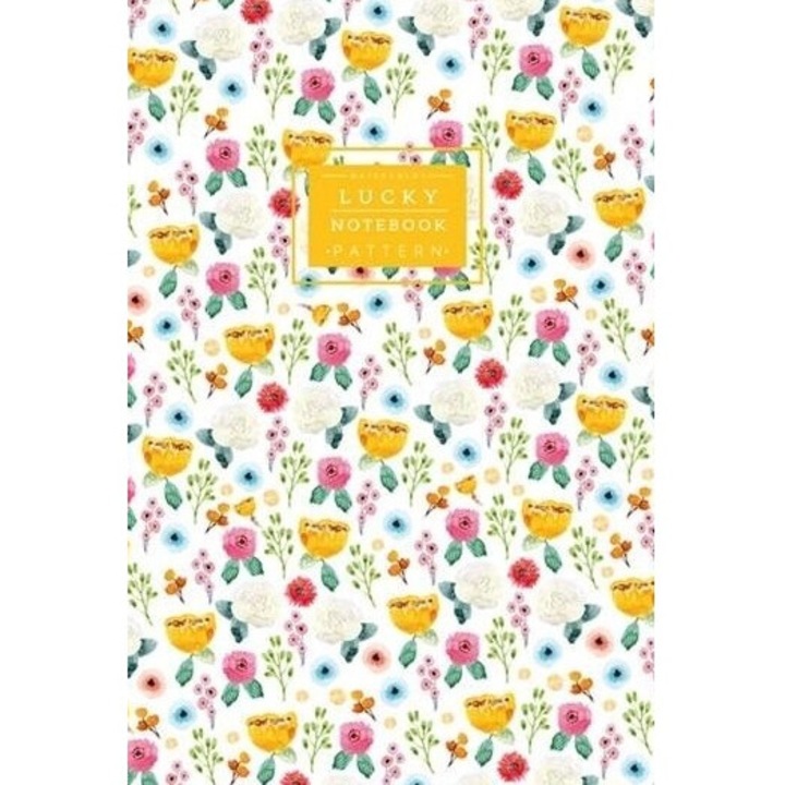 Dekoratív füzet Fresh, Kwiaty kollekció, 64 vonalas oldal, sárga, 150x220 mm