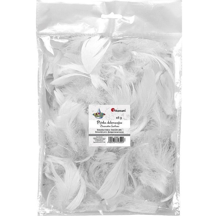 Pene decorative, Titanum, 16 g, Alb