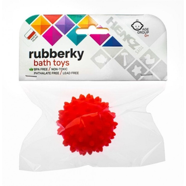 Érzékszervi masszázslabda, Hencz Toys, piros, 6cm