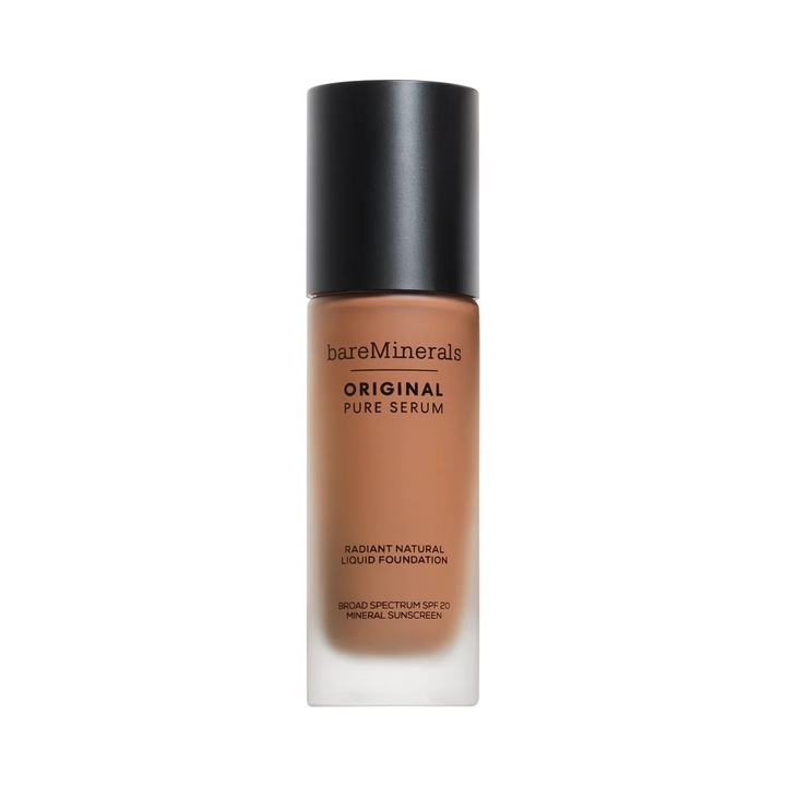 Fond de ten mineral infuzat cu ser facial, bareMinerals ORIGINAL PURE SERUM, 4.5 medium deep cool, 30 ml