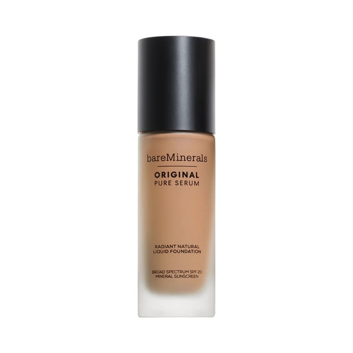 Fond de ten mineral infuzat cu ser facial, bareMinerals ORIGINAL PURE SERUM, 3.5 medium cool, 30 ml