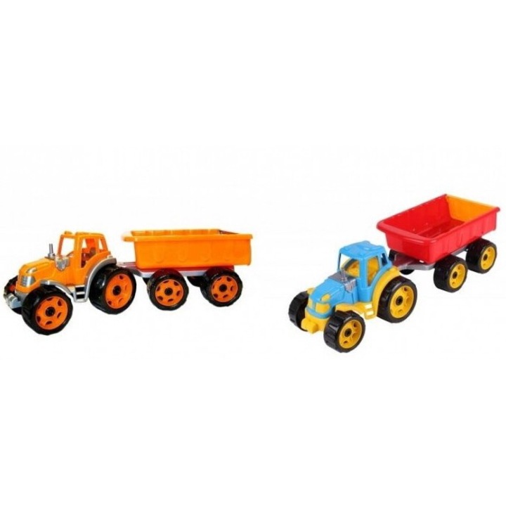 TechnoK MIX játék traktor utánfutóval, 557x193 mm, +3 év