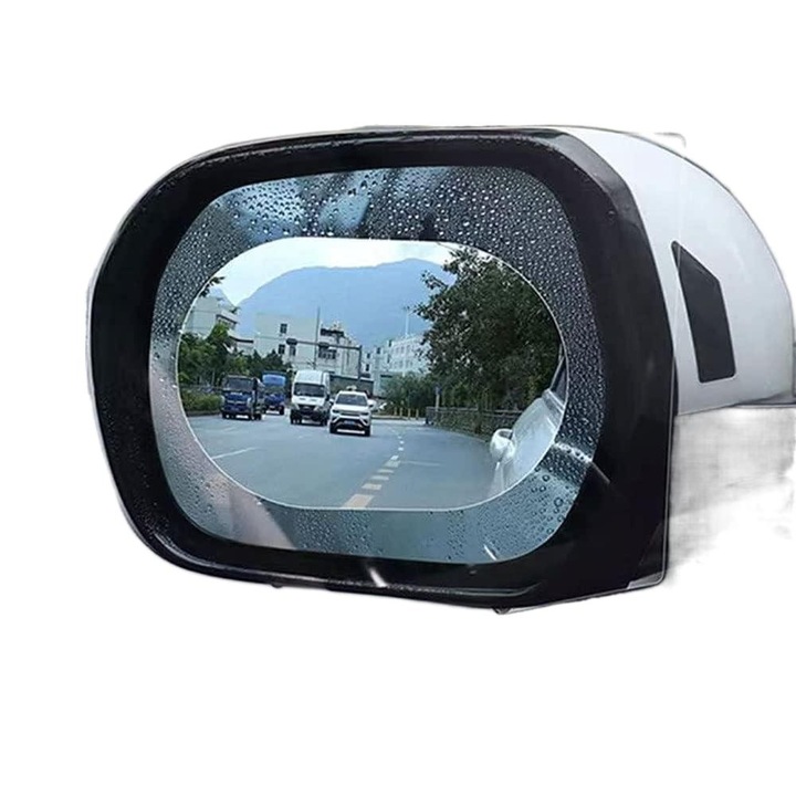 Folie impermeabila anti-ceata pentru oglinzile auto, 135x95 mm