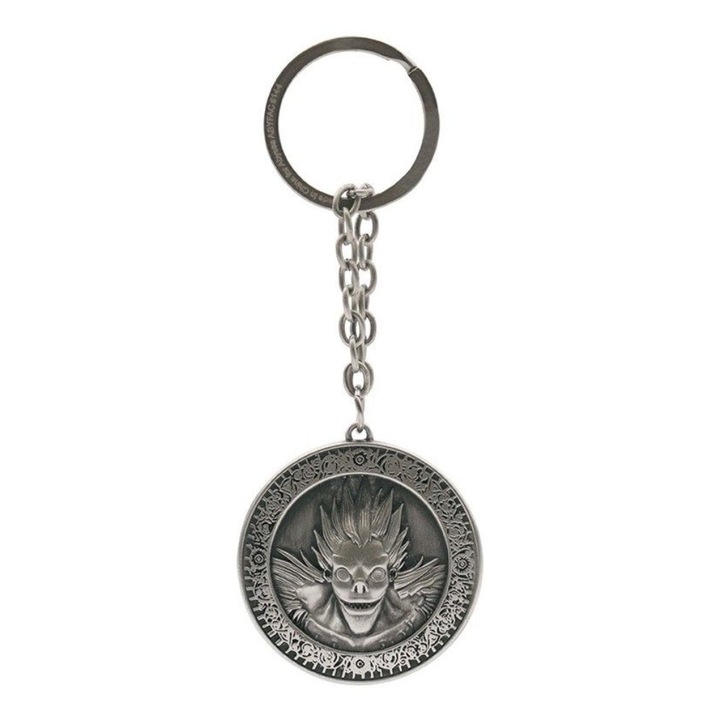 3D Death Note kulcstartó, érem, 4,4 x 4,5 cm