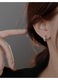 Set 2 cercei argint 925, zirconiu, argintiu, 12mm