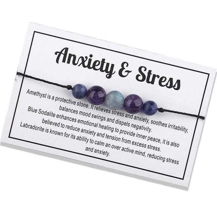 Bratara, Unisex, Pietre semipretioase/Textil, Multicolor