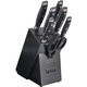 Set de cutite pentru bucatarie, Orient, Origin Series, 8 piese, cu suport granit, premium, Otel Inoxidabil german X50 Ultra+, Negru