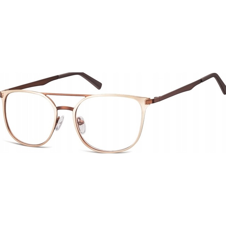 Rame ochelari de vedere Sunoptic Aviator, unisex, lentile transparente, 52x17x140mm