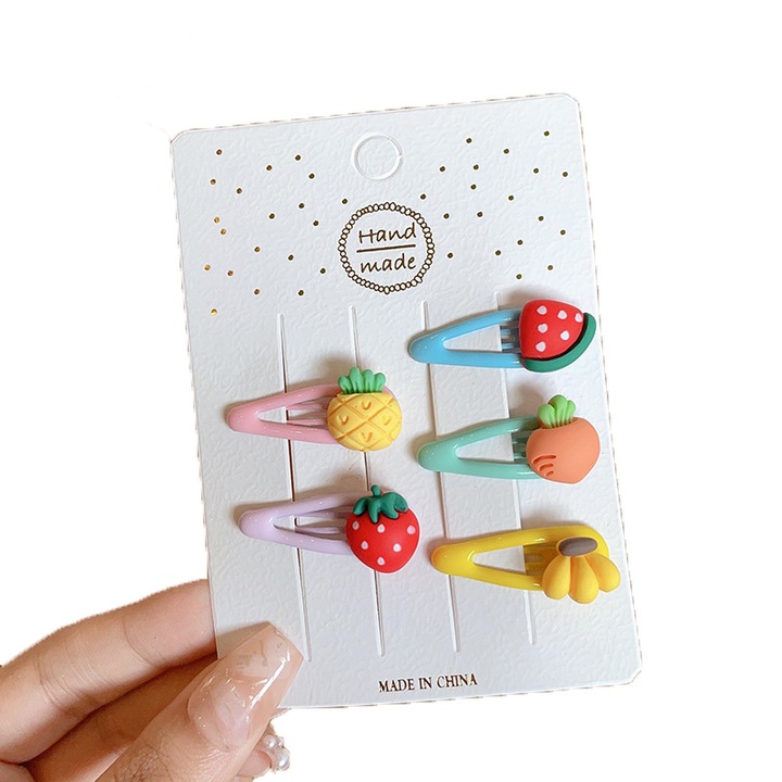 Hajcsat készlet lányoknak, tarka, 5 db