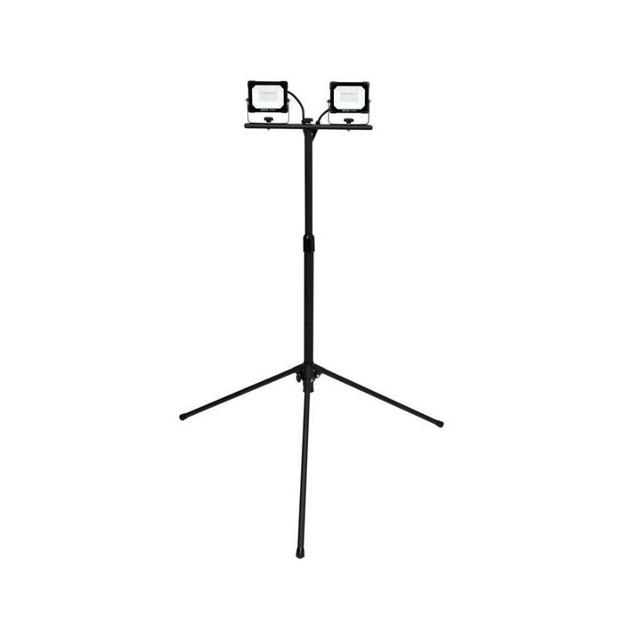 Proiectoare led pe stativ, IP65, 2 x 20 W, 2 x 1900 lm, Aluminiu