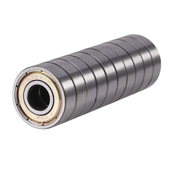 10 db csapágyas készlet 609 ZZ modell, beépített acél, belső átmérő 9 mm, külső átmérő 24 mm, szélesség 7 mm