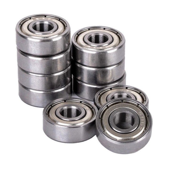 Set de 10 Rulmenti 608 ZZ – Rulmenti cu Bila pentru Aplicatii Industriale si Hobby-uri, Durabili si Fiabili