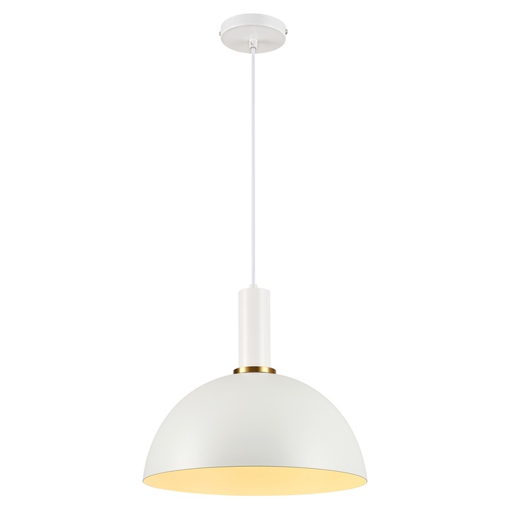 Pendul Agora Lighting Omega, stil skandinav, mat, alb, 30 x 130cm