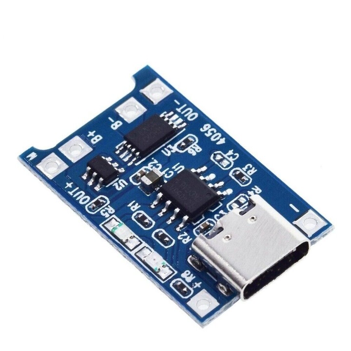 Modul pentru incarcarea bateriilor, Li-Ion, 4.2VDC, 2.3A, 1000mA, USB tip C
