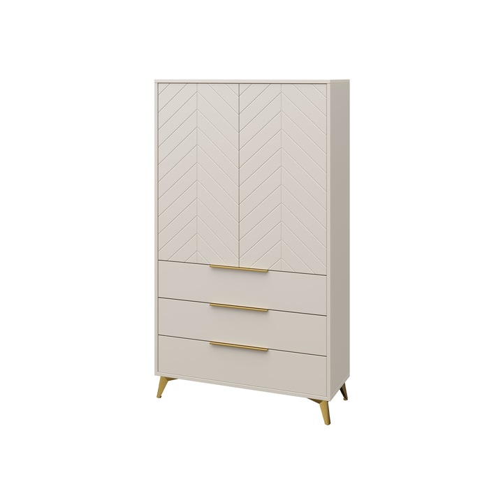 Dulap Siprynt 2D3SZ, MIRJAN24, bej nisip, 40x104x180 cm