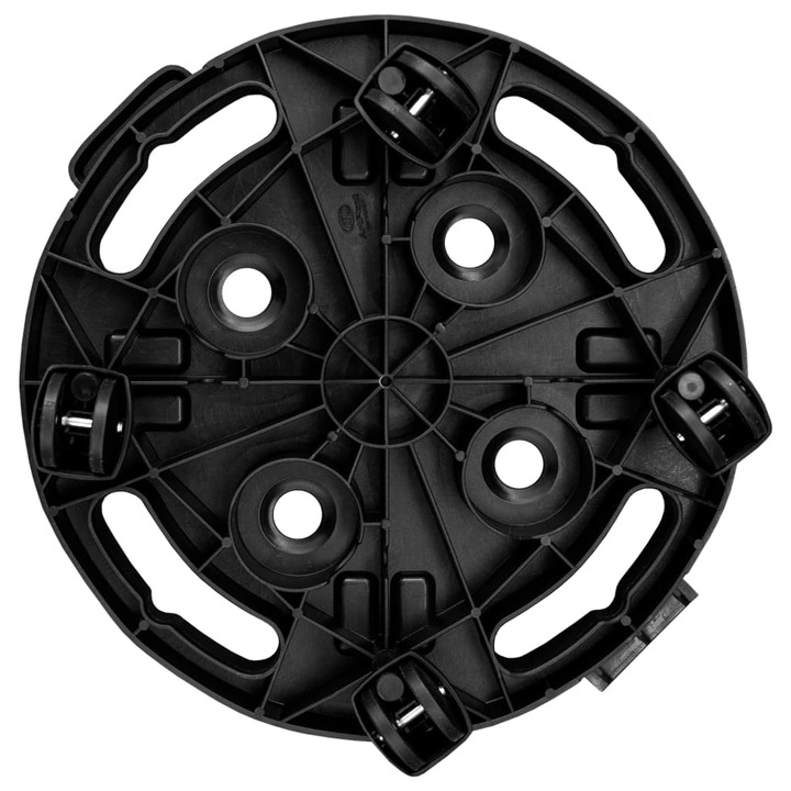 Carucior pentru plante cu roti vidaXL, diametru 30 cm, negru, 170 kg 0.54 kg 151829