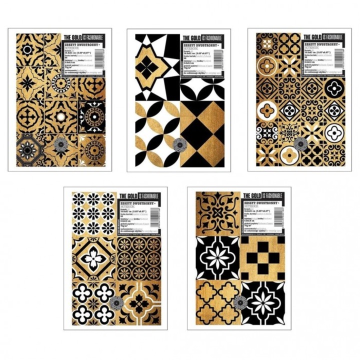 10 db A5-ös füzet szett, Ziemia Obiecana, Mozaik, csillogó, 60 lapos, 162x223mm