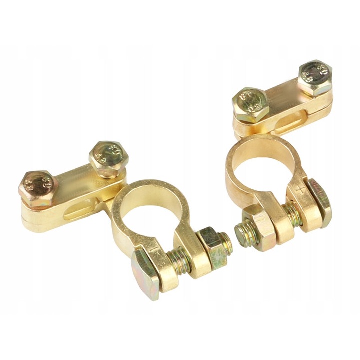 Скоби, Универсални, Капацитет до 300A, Подходящи за батерии 6-12-24V, Свързване без инструменти, Вътрешен диаметър на скобата: 16 мм, Дължина на резбата: 18 мм