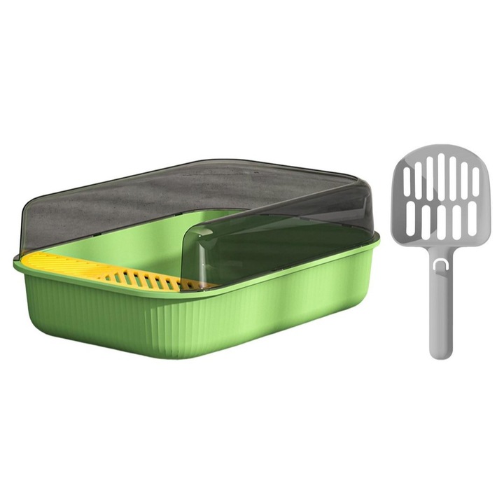 Litiera pentru pisici, dimensiuni 50,5x34,5x18,5cm, culoare Verde Deschis ABYZ™