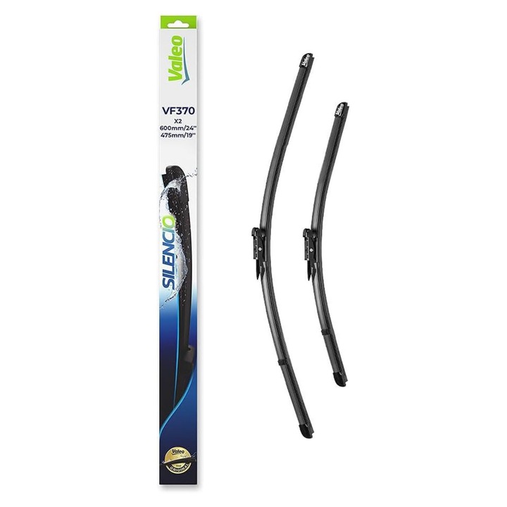 Комплект чистачки Valeo Silencio 600/475mm VF370 за Audi A3, BMW Series 3, Mercedes-Benz A-Class, B-Class, CLA, GLA, Renault Koleos