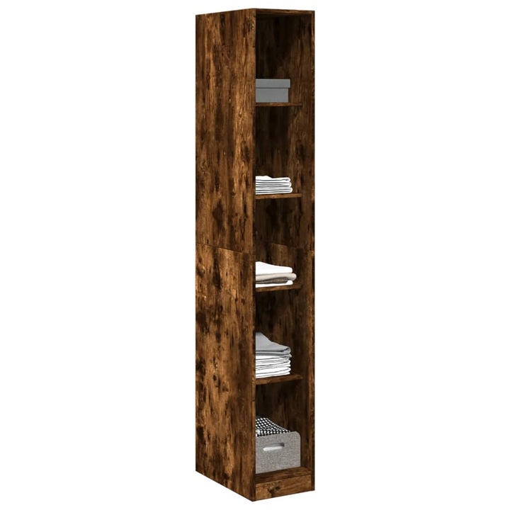 Sifonier vidaXL, stejar afumat, 30x50x200 cm, lemn prelucrat, 16 Kg