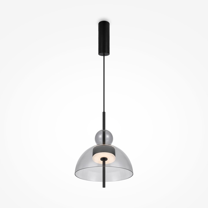 Lampa suspendata LED BANGKOK, negru/gri, 12W, 3000K, diametru 25 cm - MAYTONI