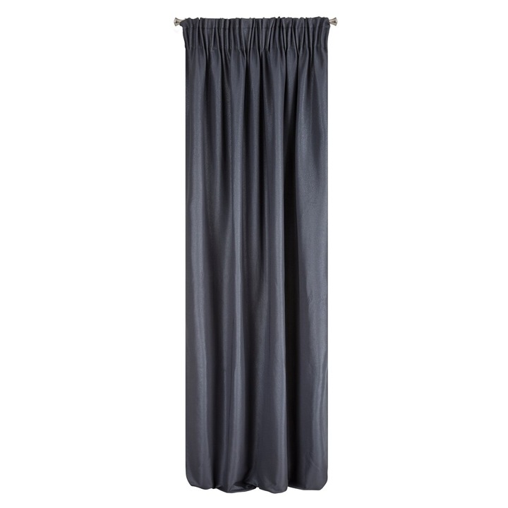 Rejansa Eurofirany ESSME 140x270 fényes függöny markáns szövettel sötétkék