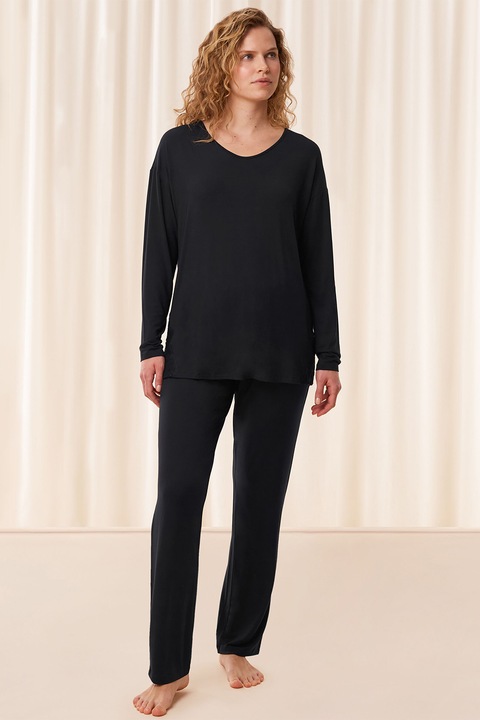 Triumph, Дълга пижама с модал, Черен