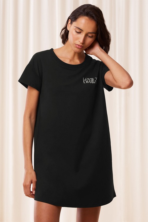 Triumph, Памучна нощница, Черен/Бял