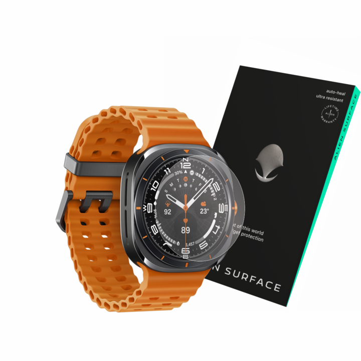 Védőfólia, kompatibilis a Samsung Galaxy Watch Ultra 47 mm-rel, képernyővédő 1+2 tartalék, Alien Surface
