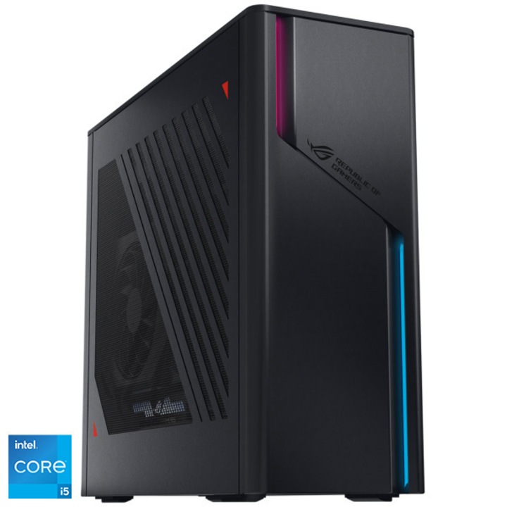 Sistem Desktop PC Gaming ASUS G22CH cu procesor Intel® Core™ i5-14400F pana la 4.70 GHz, 16GB DDR5, 1TB SSD, NVIDIA® GeForce RTX™4060 DUAL 8GB GDDR6, No OS, Extreme Dark Gray, 3Y PUR