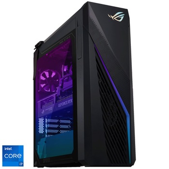 Sistem Desktop PC Gaming ASUS G16CHR cu procesor Intel Core i7-14700F pana la 5.30 GHz, 16GB DDR5, 1TB SSD, NVIDIA GeForce RTX4070 DUAL 12GB GDDR6X, No OS, Gray, 3Y PUR