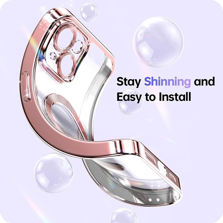 Husa Protectie pentru Samsung Galaxy S21 FE 5G, Cipsir Safe, Luxury Glitter MagSafe, V23, Termoplastic, Argintiu