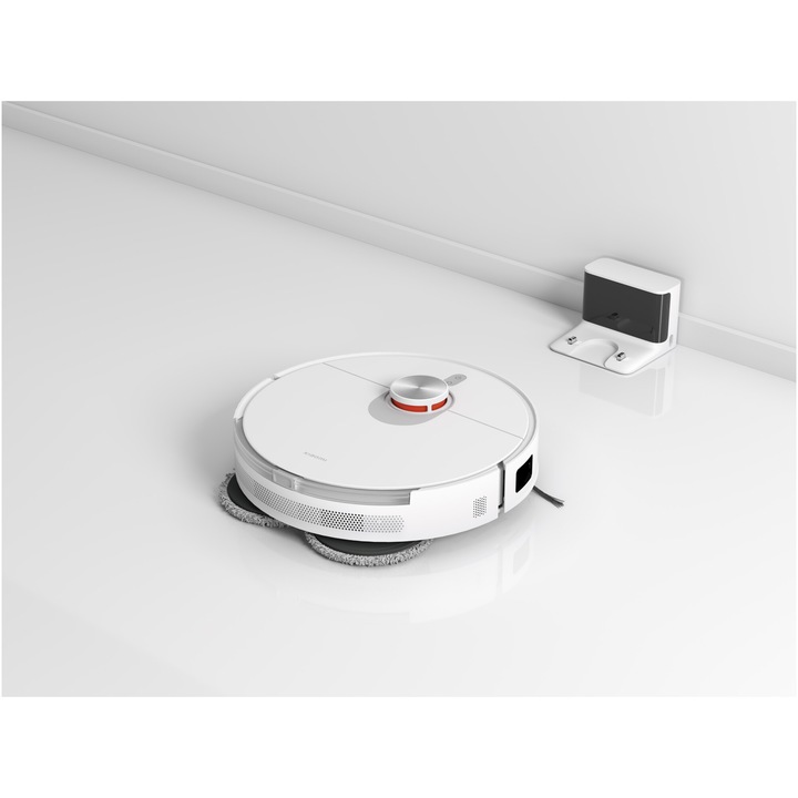 Robot de aspirare Xiaomi S20+ BHR8159EU, 5200mAh, 6000Pa, recipient praf 450ml, recipient apa 290ml, alb