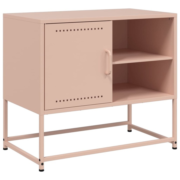 Dulap TV vidaXL, roz, 68x39x60,5 cm, otel, 10.3 kg