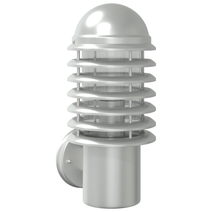 Corp de iluminat exterior de perete vidaXL, argintiu, otel inoxidabil, 1.24 Kg
