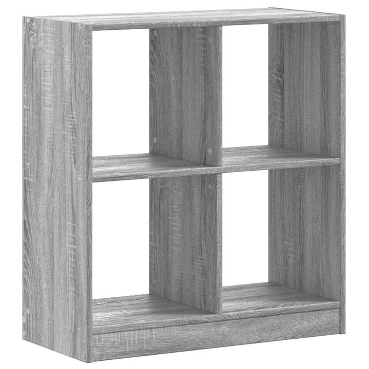 VidaXL szürke sonoma színű szerelt fa könyvespolc 68, 5 x 32 x 75 cm 15.2 kg