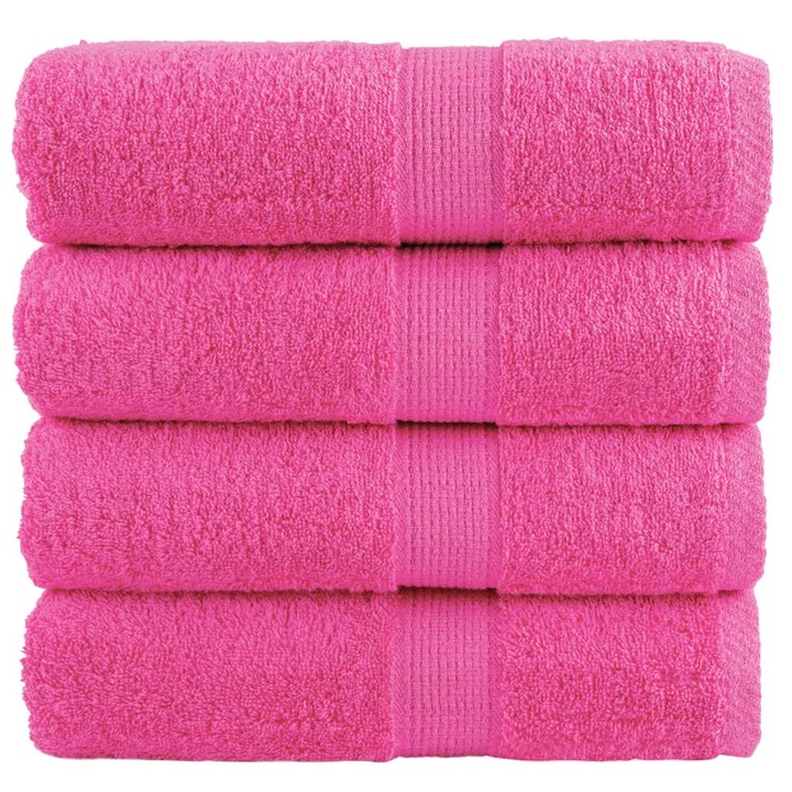 Prosoape oaspeti premium vidaXL, SOLUND, 4 buc. roz, 30x50 cm, 600 gsm, 0.33 kg